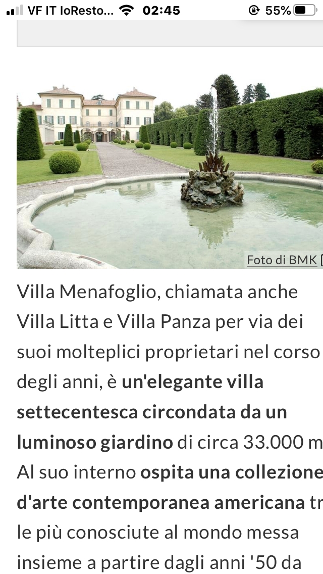 Villa Panza con museo di Arte Moderna 
