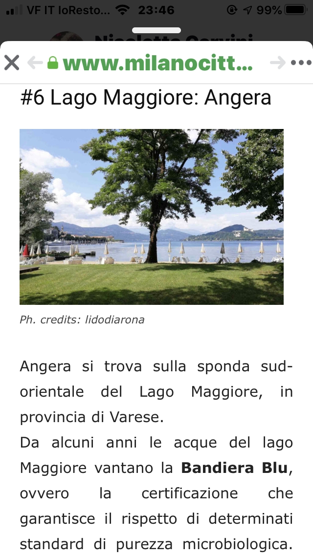 Angera e le sue spiaggette sul lago Maggiore 