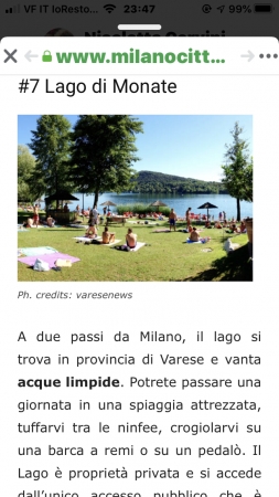 Lago di Monate e le sue spiaggie 